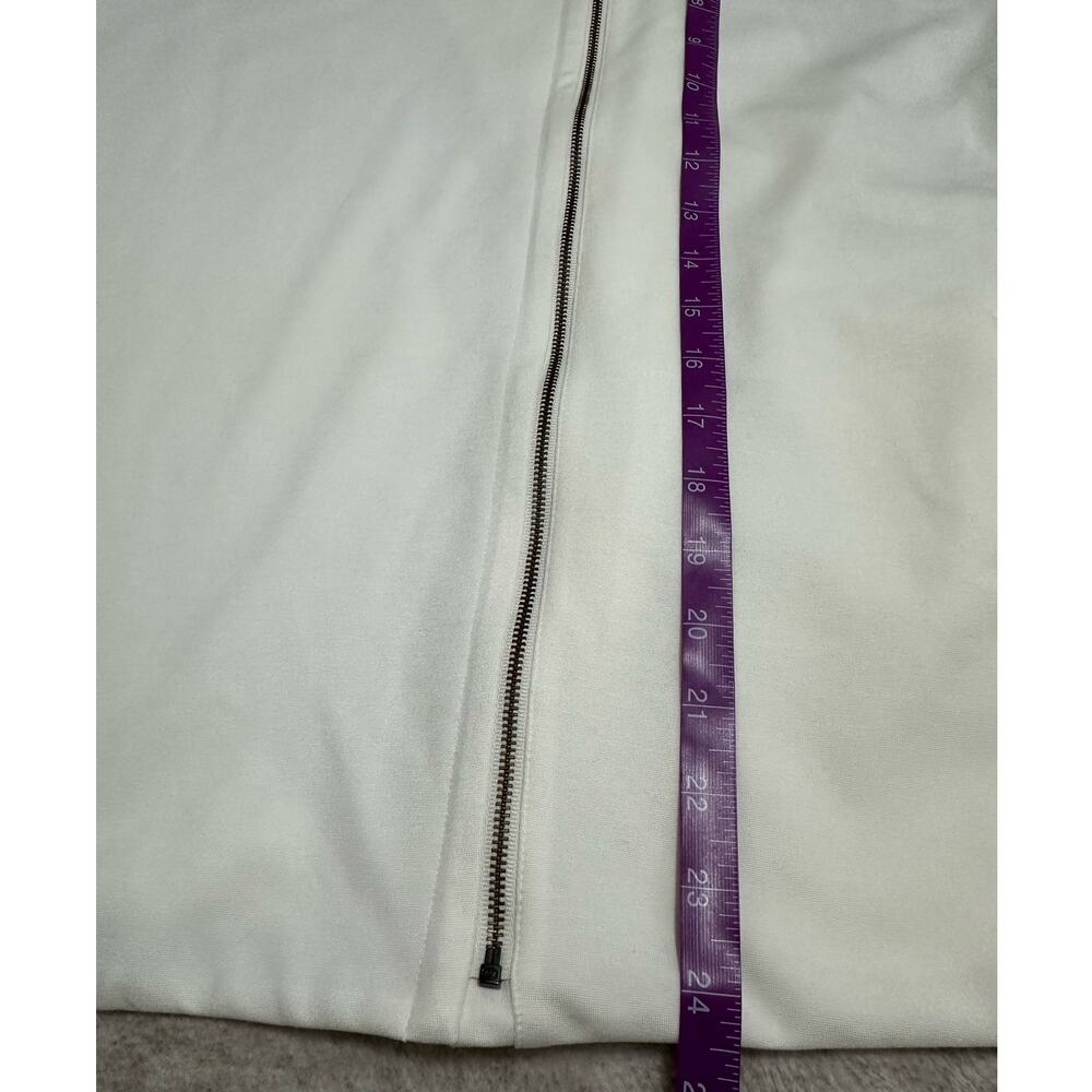 Eileen Fisher Asymmetrical Zip Jacket Womens XL White Minimalist Ponte - Picture 8 of 8